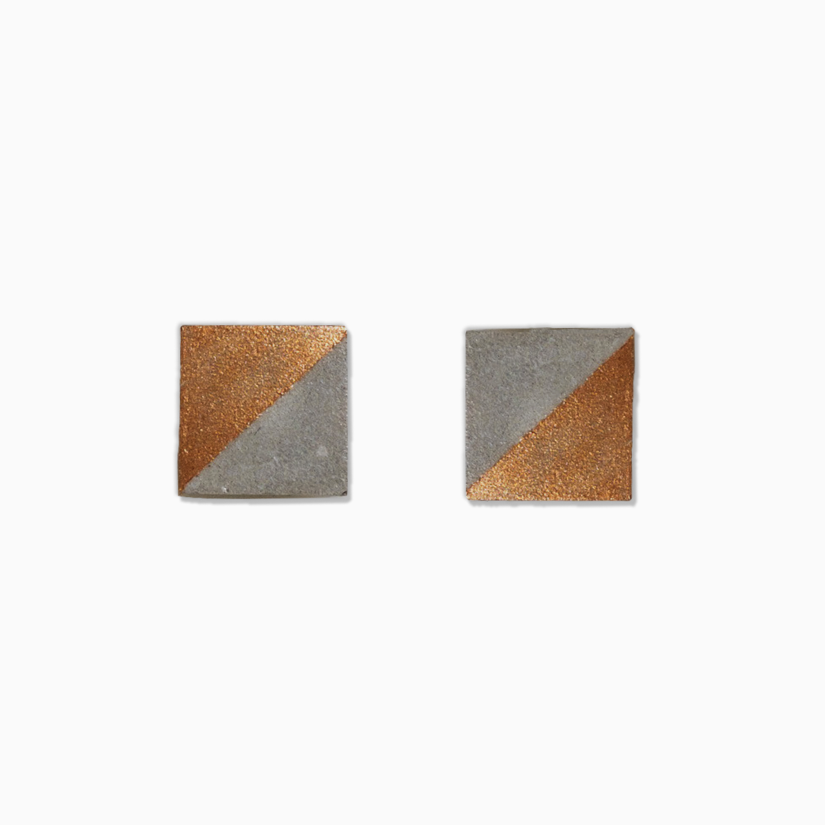 Copper Square Concrete Earrings – structur jewelry co.