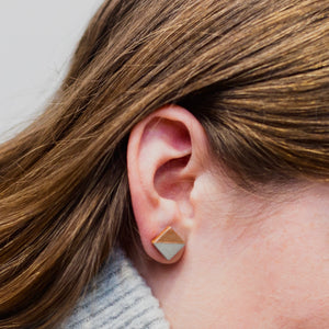 Copper Square Concrete Earrings - structur jewelry co.