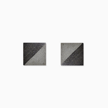 Load image into Gallery viewer, Gunmetal Square Concrete Earrings - structur jewelry co.
