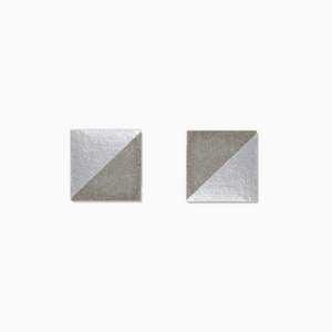 Pearl Square Concrete Earrings - structur jewelry co.