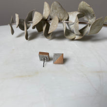 Load image into Gallery viewer, Copper Square Concrete Earrings - structur jewelry co.